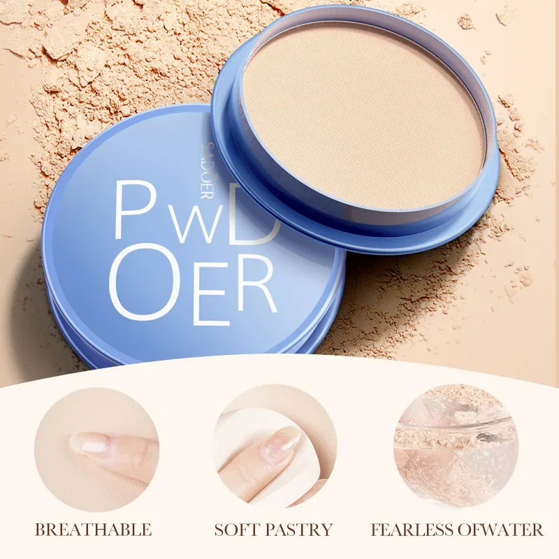 Full Coverage Pressed Make Up Face Powder Natural Lasting Makeup Powder Soft Mist Face Makeup Cosmetic Setting Compact Powder