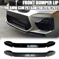 Front Bumper Separator Bumper Lip Body Kit Duck Lip Separator For BMW X3M F97 X4M F98 Pre-LCI M Competition Sport 2019 2020 2021