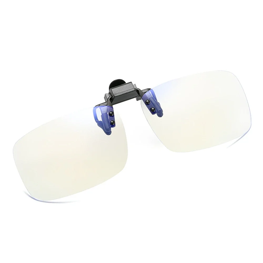 Blaulicht-blockierende Brille zum Anklipsen, Gaming-Männer, klarer Anti-Bluelight-Ray-Filter, Computer, quadratisch, klare Linse, Damen-Brille – Detail 8