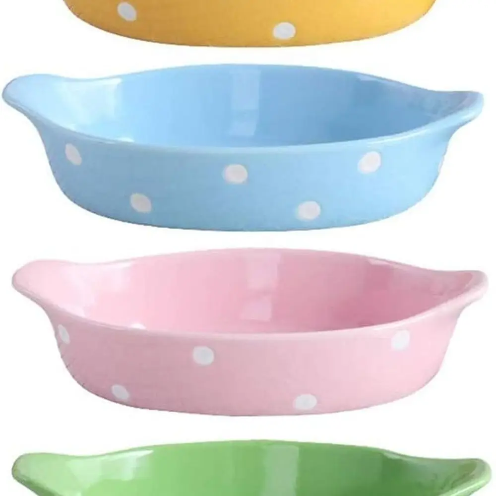 Juego de platos ovalados de cerámica Au Gratin, 8, 3 piezas, sin PFOA, ideal para hornear y uso diario