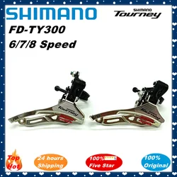 Shimano-desviador delantero Tourney TY300 para bicicleta de montaña, FD-TY300 de cambio hacia abajo y hacia arriba, montaje de banda FD, 6/7/8 velocidades, 31,8/34,9mm