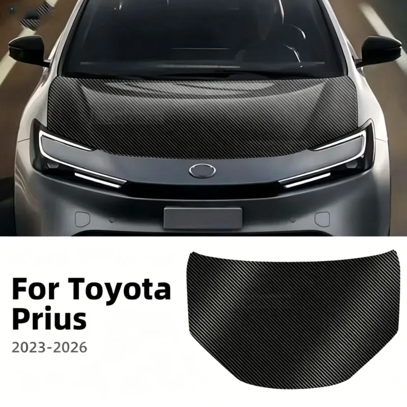 For Toyota Prius 2023 2024 2025 2026 Carbon Fiber Pattern PPF Car Paint Protection Film Engine Hood Bonnet Trim Sticker Anti