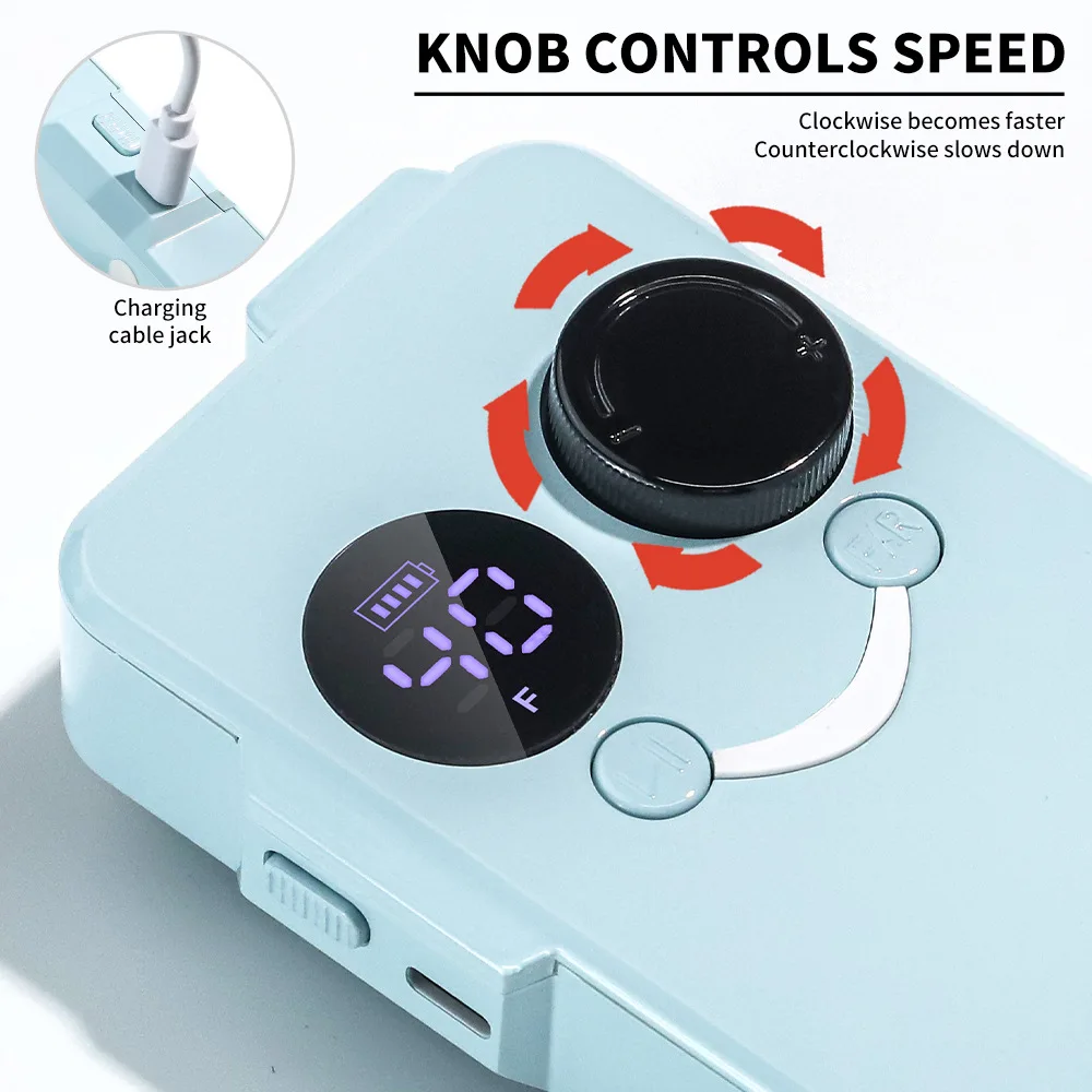 Nuovo lucidatore per unghie portatile alimentato a batteria 40000 giri/min macchina per smalto per unghie salone per unghie domestico strumenti per manicure professionali