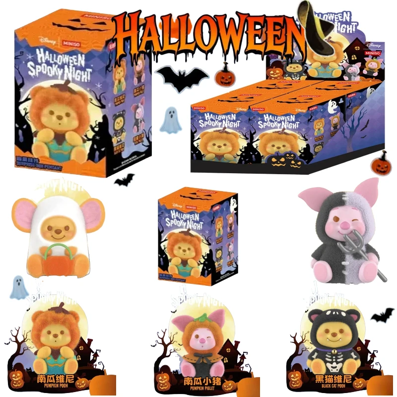 2025 هالوين ديزني ويني ذا بوه توافدوا أفخم اليقطين ليلة سلسلة صندوق أعمى تحصيل اللعب هدايا الهالوين