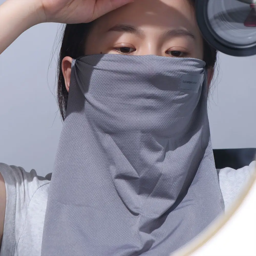 

New Summer Ice Silk Face Cover Outdoor Cycling Ice Silk Mask Scarf UV Protection UPF 50+ Sunscreen Neck Wrap for Male Female