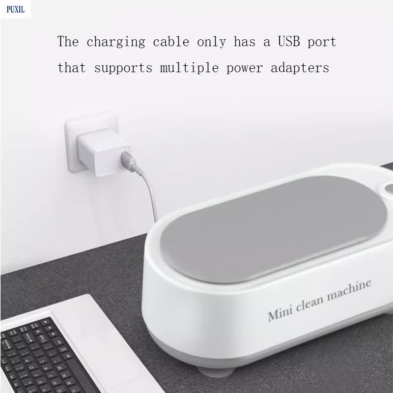 New USB Small Portable Ultrasonic Glasses Cleaning Machine Home Cleaner Jewelry Jewelry Cleaning Instrument Gift Super Sonico