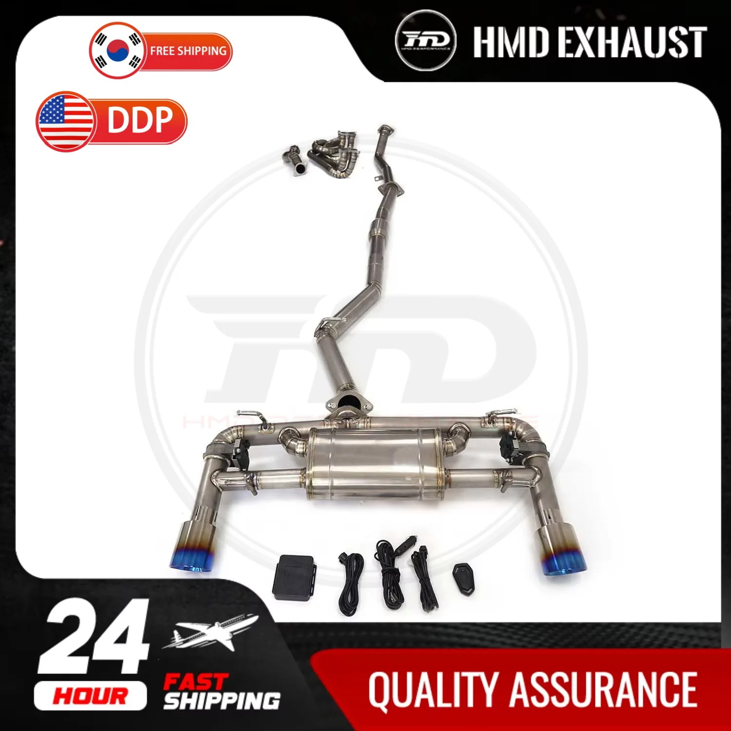 

HMD Hot sale Titanium Exhaust System Manifold catback exhaust for Toyota 86 2.0L & Subaru BRZ 2.0L Headers No cat Downpipe