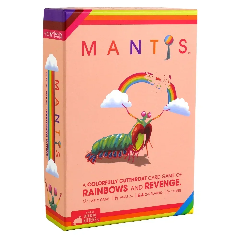 Exploding Kittens Mantis Card Games Fun Family Games Night Popular Kid Games Colorfully Cutthroat Of Rainbows And Revenge Board