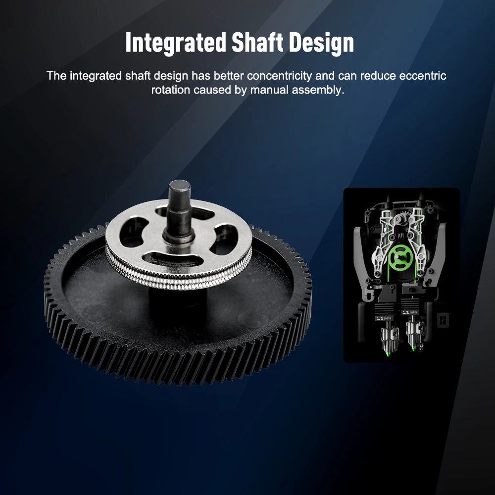 تروس الطارد لمختبر بامبو H2D المزدوج تروس حلزونية من الفولاذ المقسى لمختبر بامبو H2D قطع غيار طابعة ثلاثية الأبعاد عالية الجودة