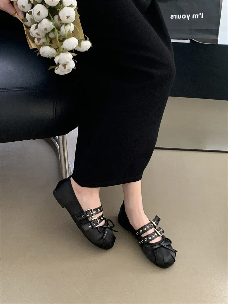 أنيقة الوردي تنوعا المرأة مساء أحذية 2025 جديد وصول أحذية مسطحة القاع القوس رئيس الباليه الشقق حذا فردي للسيدات مصمم #2