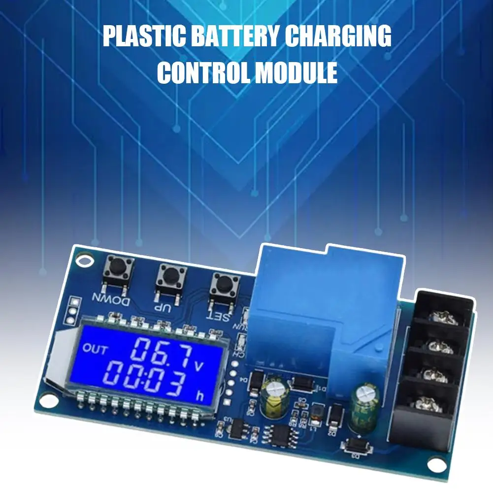 DC 6-60v 30A Storage Battery Charging Control Module Charger Protection LCD Switch Display Time Board XY-L30A S1X4