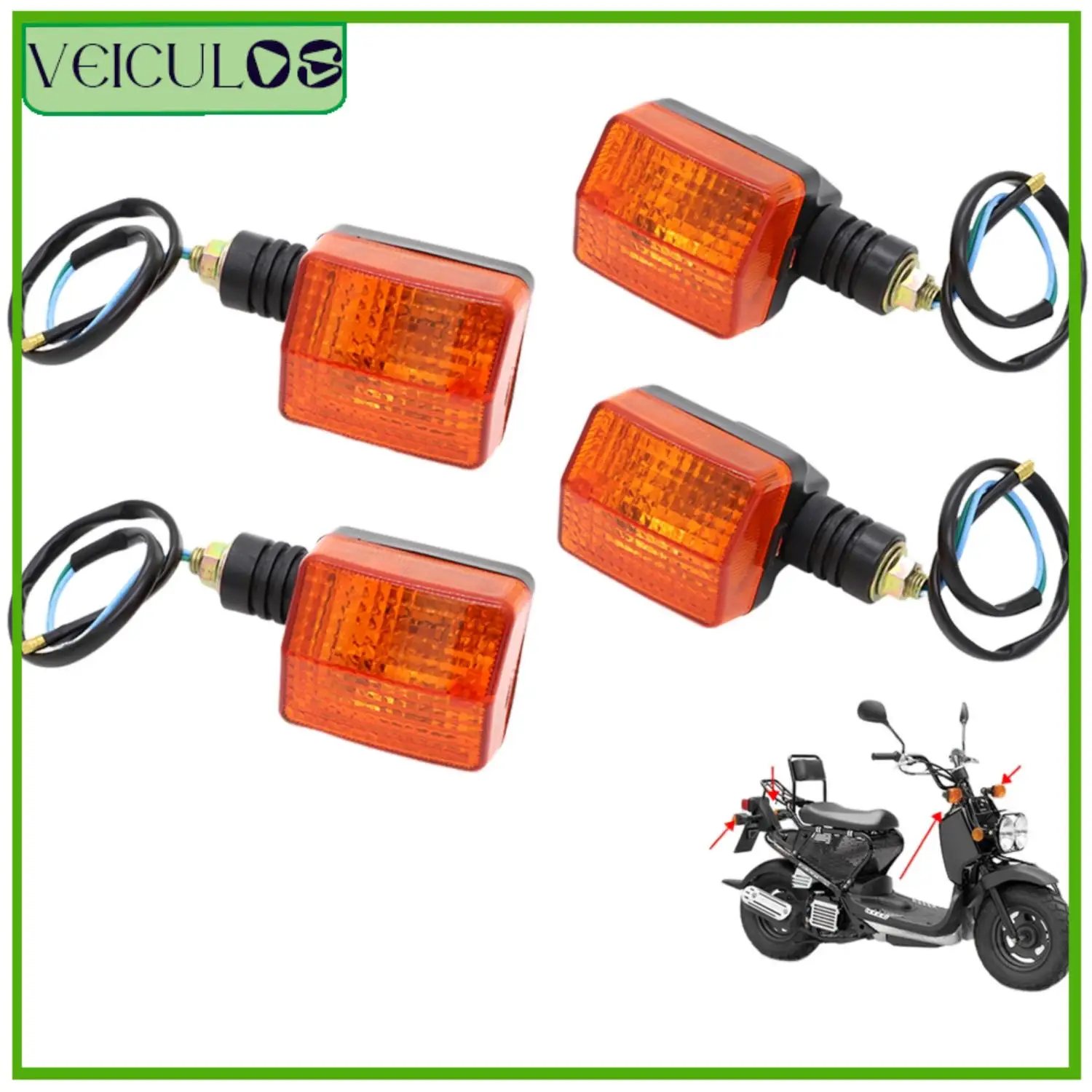 2 Pair Rear Turn Signal Light Indicator Scooter Blinkers For Honda Ruckus NPS 50 Motorcycles Accessories Parts