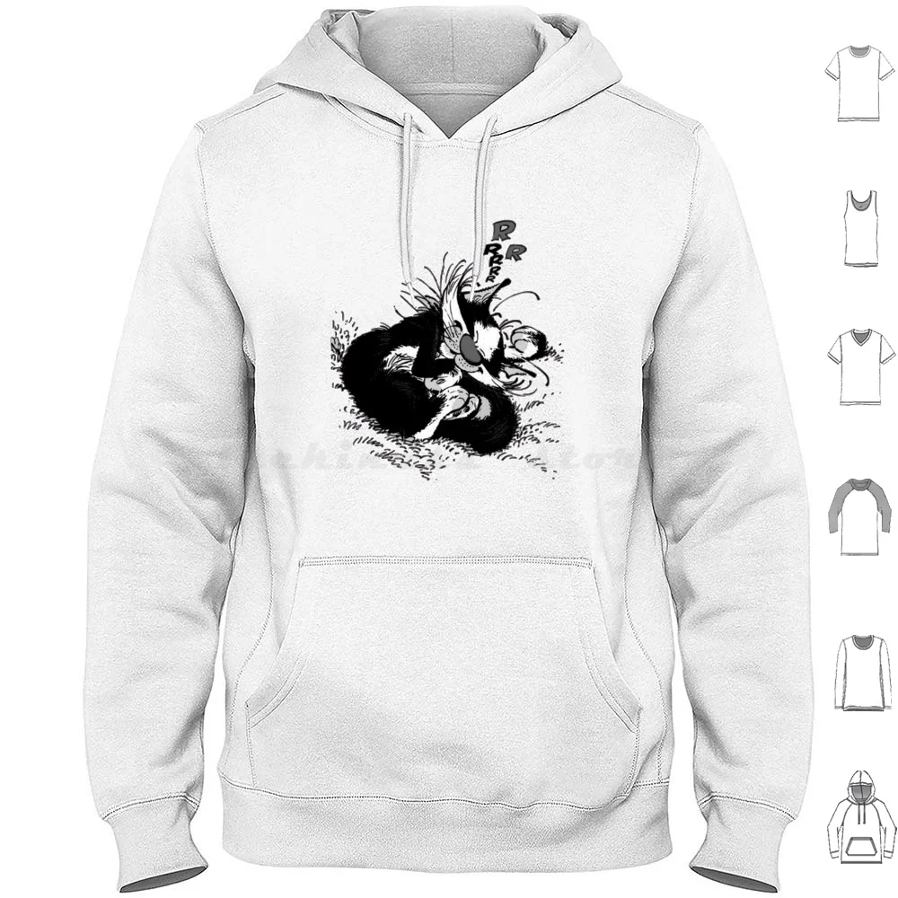 Gaston Lagaffe Classique Hoodies Long Sleeve Cartoon Spirou Adventure Book Comic Belgium Magazine Gaston France Batem