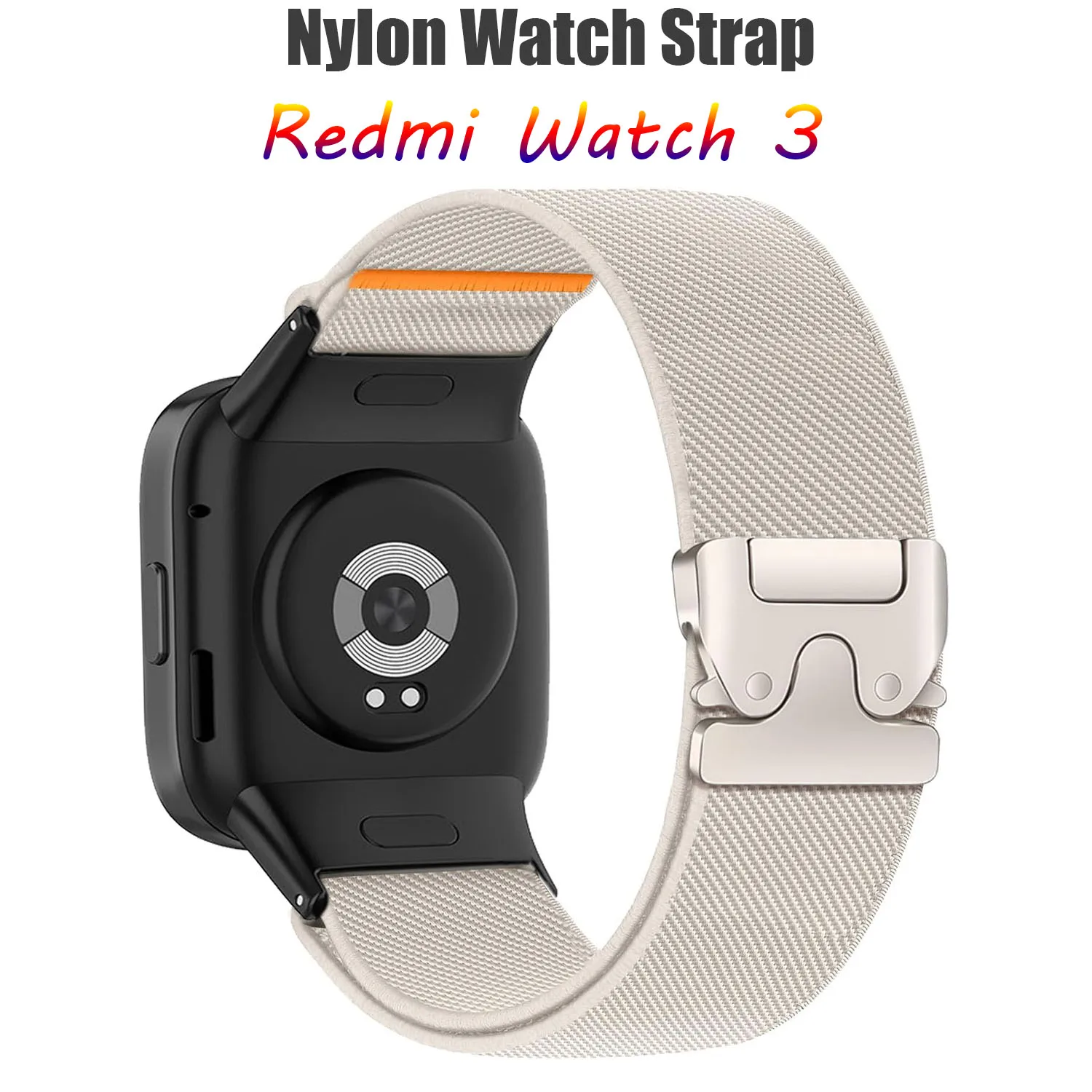 حزام ساعة نايلون مرن ناعم جديد متوافق مع حزام سوار Redmi Watch 3 الرياضي المنسوج