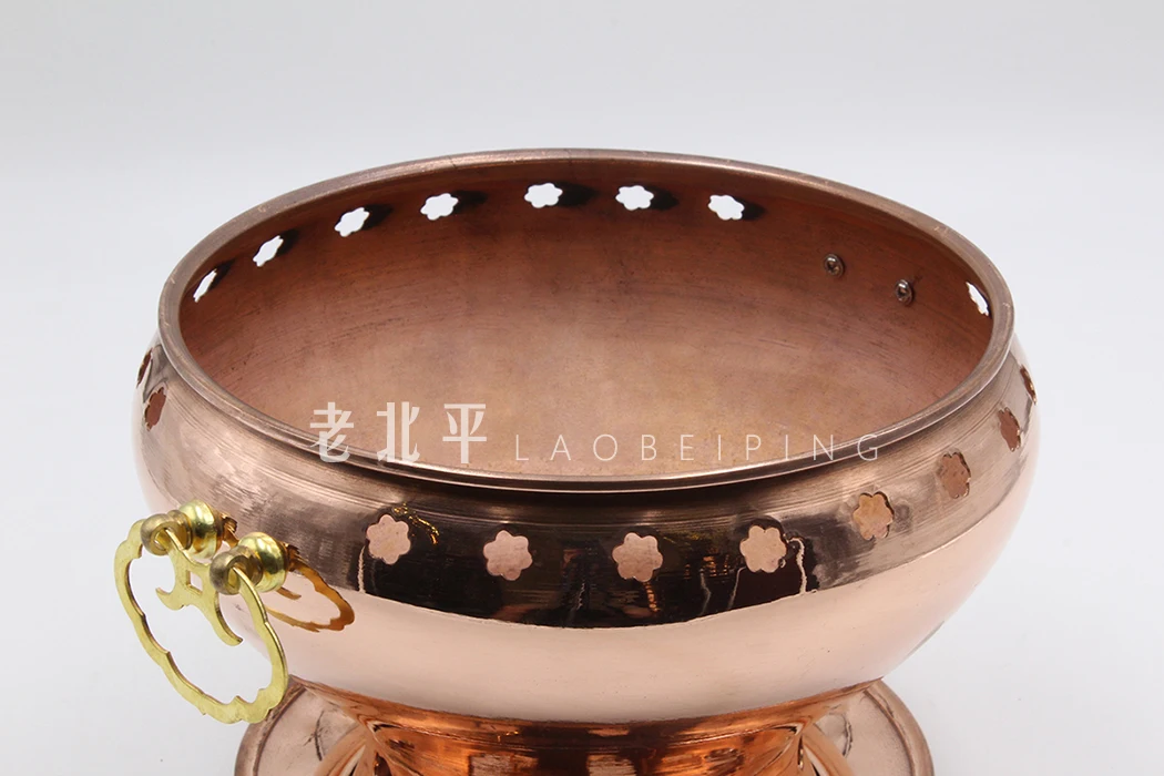 Pure copper imperial pot, warm  , copper Mongolian milk tewed vegetable pot, pickled Chinese cabbage