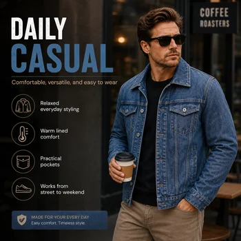 Men's Motorcycle Leather Jacket Light Blue Ami Khaki Retro Graphite Distressed Denim Genuine Leather Jacket Slim Short Jacket 6