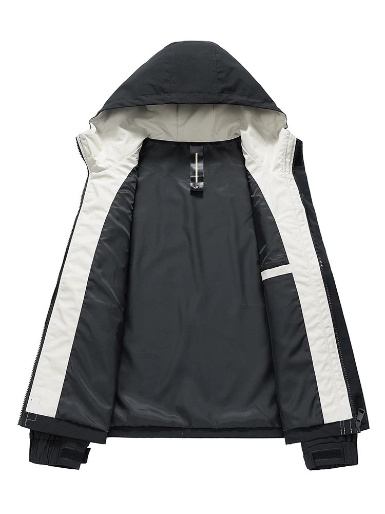 2025 New Spring Autumn Men\'s Casual Jackets Multi-Pockets Hooded Windbreaker Windproof Loose Coat Plus Size 6XL 7XL 8XL
