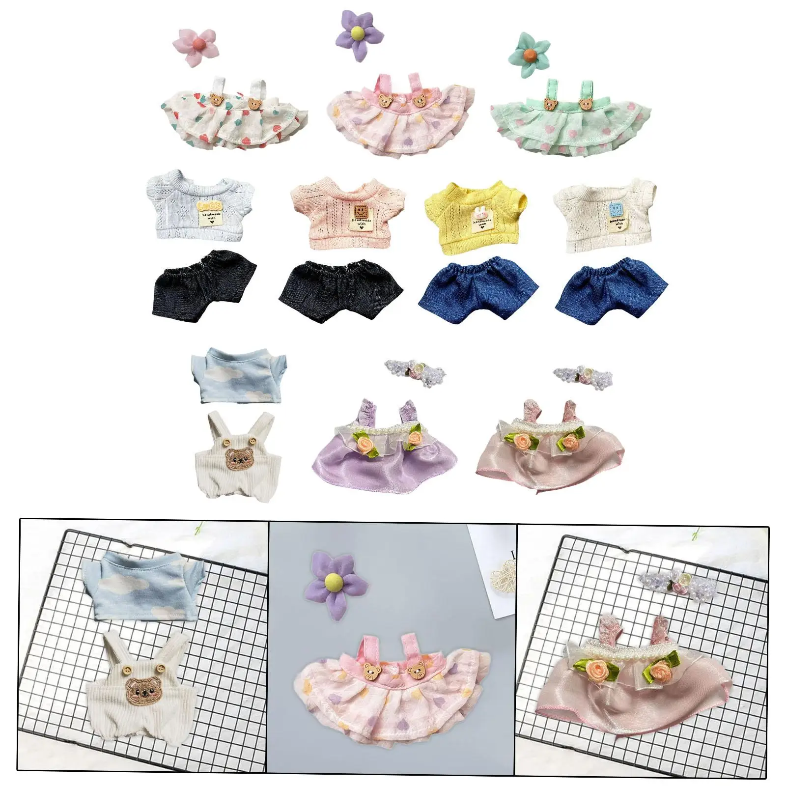 

Mini Doll Clothes Doll Dress Outifits Stylish Comfortable Creative Costumes