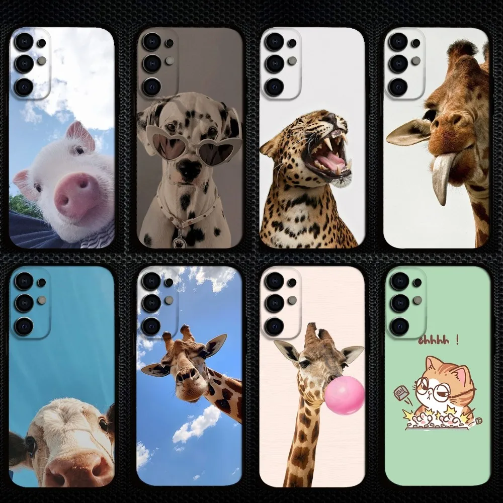 

cute animals Phone Case For Samsung S25/S24/S23/S22/S21/S20/Plus,Fe,Lite/Others Black Cover