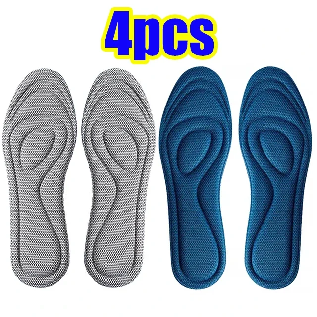 4pcs Memory Foam Orthopedic Insoles for Shoes Men Women Nano Antibacterial Deodorization Insole Sweat Absorption Running Cushion, image 7