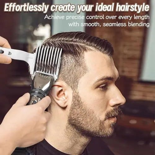 Professioneller Haarschneidekamm für Herren, gebogener Positionierungskamm, Flachkamm, Haarschneidemaschine, Salon- und Haushaltsstyling-Werkzeug – Detail 16