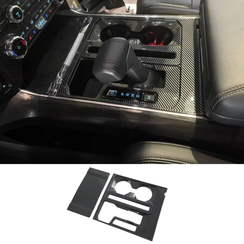 

Для Ford F150 F-150 2022 2023, ABS углеродное волокно, автомобильная центральная панель управления, декоративная рамка, наклейка, аксессуары для интерьера