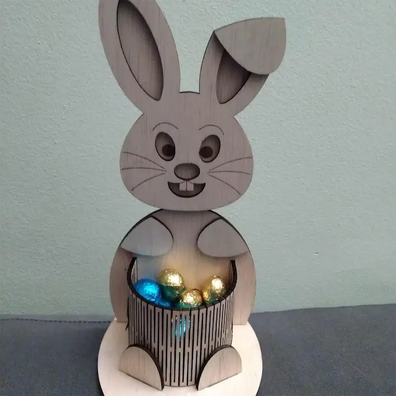 Милый кролик, держатель для ручек, деревянный кролик, держатели для карандашей на Пасху, забавный держатель для ручек «сделай сам», для ластиков, линейки, мелки, компасы, портативный