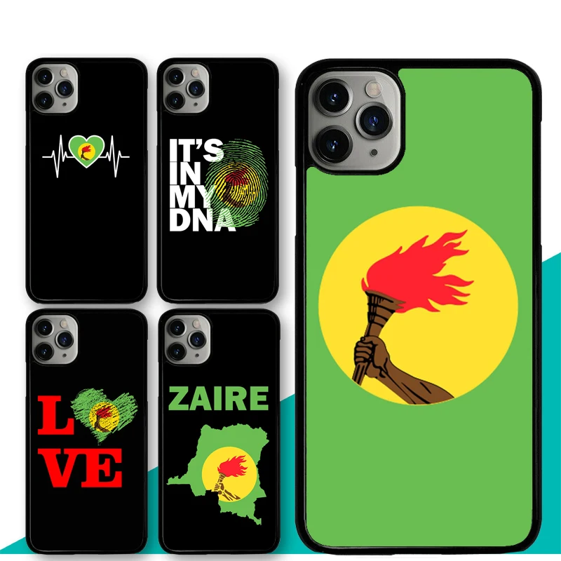 Zaire Flag Case For iPhone 13 11 12 Pro Max mini SE 2020 X XR XS MAX 6S 8 7 Plus Back Cover Capa