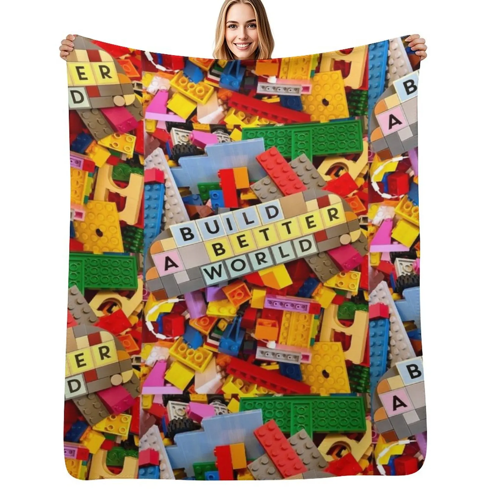 

Build a better world Throw Blanket Stain Resistant Cozy Warm Blanket