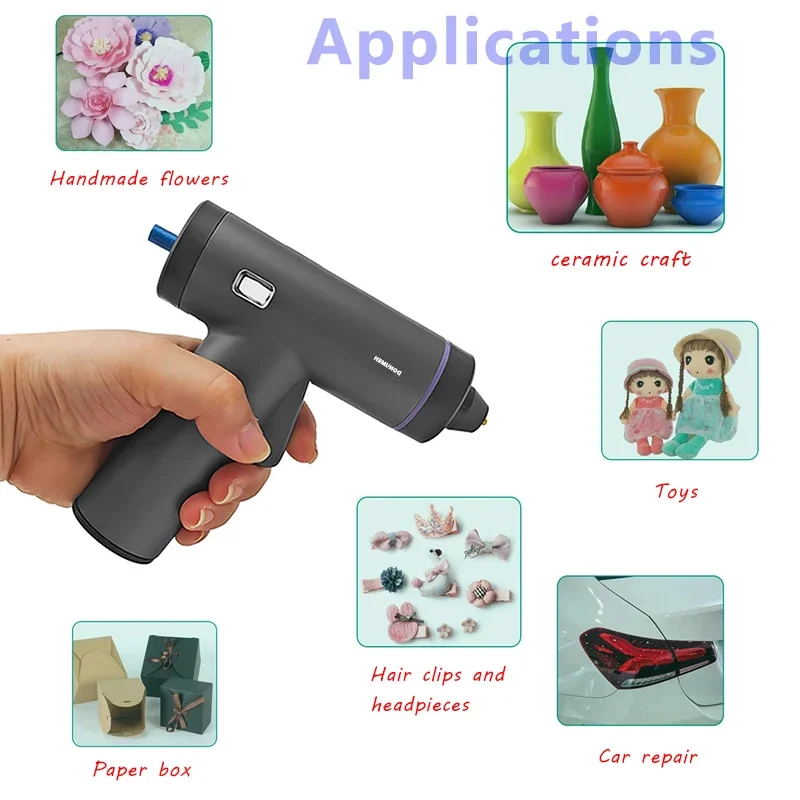 Hot Melt Glue Gun 3.6V Electric Lithium Battery Cordless Glue with Glue Stick 7/150mm Home DIY Repair Tool Household Tools