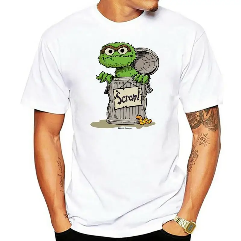 2022 Printed Men T Shirt Cotton Short Sleeve  Oscar the Grouch Scram T-Shirt  Women tshirt