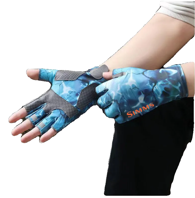 

Мужские рыболовные перчатки, летние солнцезащитные дышащие Нескользящие рыболовные перчатки, эластичные быстросохнущие перчатки из 2024 вискозы с пальцами, новинка 3/5