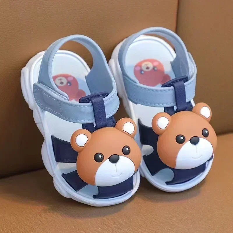 Cute cartoon infant girls sandals with magic straps for indoor and outdoor use toddler girl shoes boys shoes