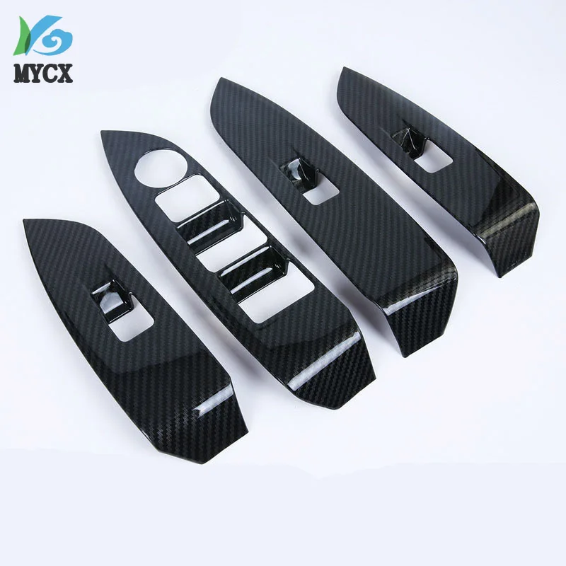 Carbon fiber Direction Switch Panel Decorative Cover for Mazda CX3 CX-3 2017 2018 2019 Control Switch Car Styling Accessories