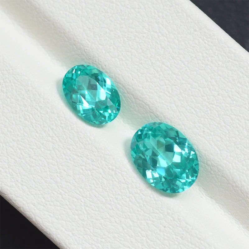 Paraiba-Labor-Saphir in Trillionenform mit VVS1-Zertifikat, Großhandelsdiamant für DIY-Anhänger, Schmuckherstellungsmaterialien, Edelstein – Detail 13