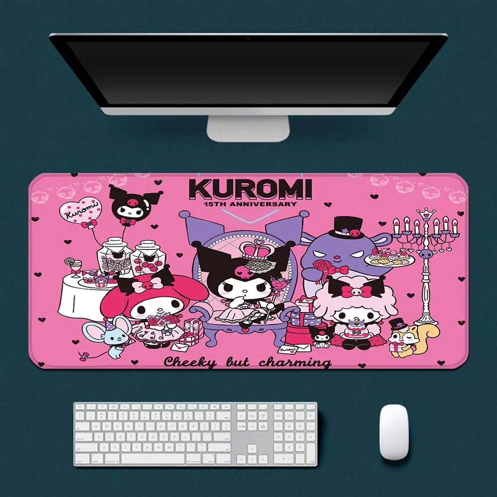 Cute Kulomis Mousepad HD Printing Computer Gamers Locking Edge Non-slip Mouse Pad XXL90x40cm Keyboard PC Desk Pad