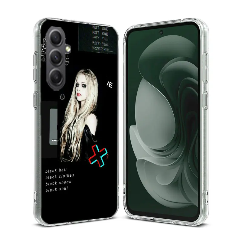 Singer Avril Lavigne Shell Phone For Samsung Galaxy Note 20 Ultra 10 Lite 9 8 A05S A50 A30 A20 A03 A04 A02S A70 A40 A10 A21 A11