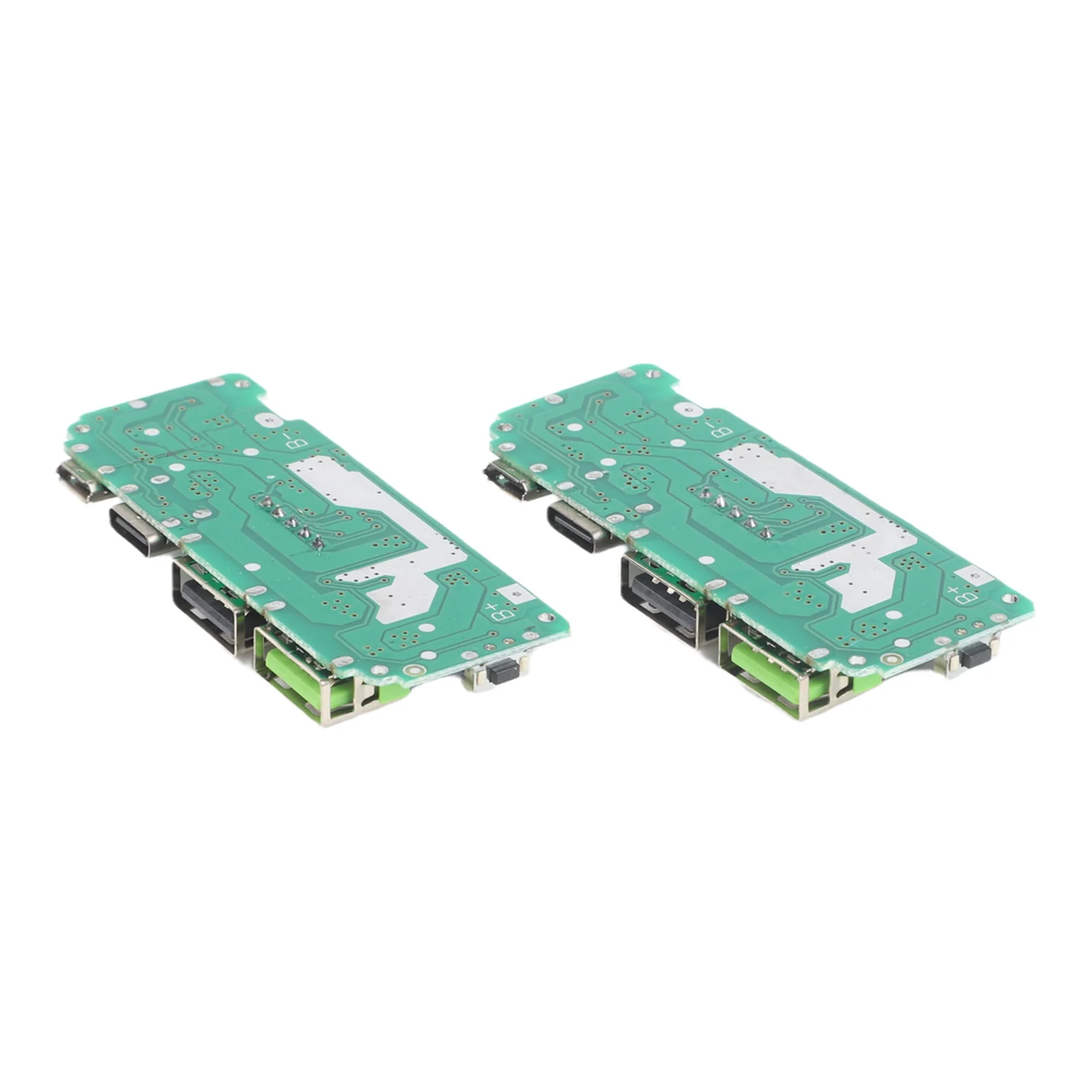 2PCS Lithium Battery Charger Module 5V 2.4A Dual USB Circuit Board with Digital Display and Flexible Battery Connection Support