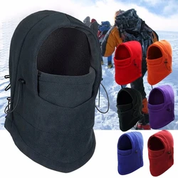 Gorro térmico de lana para hombre y mujer, pasamontañas a prueba de viento con capucha para bicicleta, calentador de cuello, bufandas de senderismo, moda de invierno