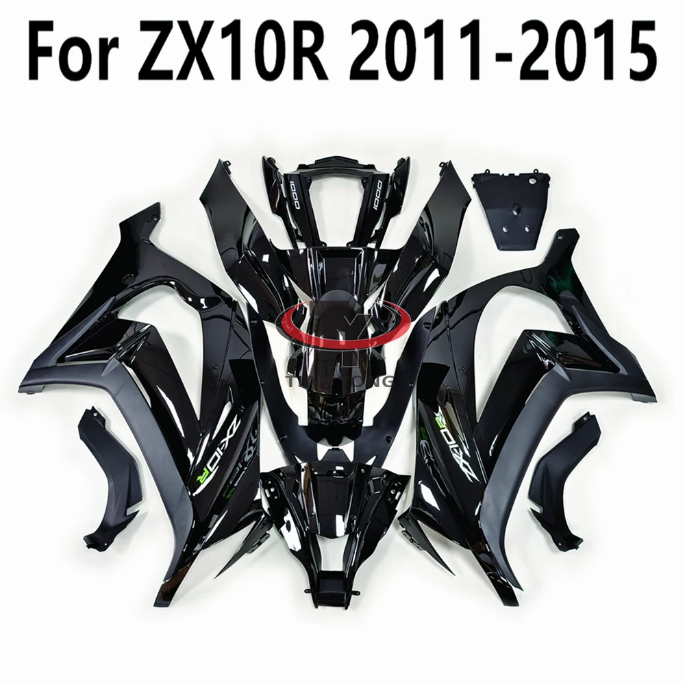 Bodywork Cowling Fit ZX10 R ZX 10R 2011 2012 2013 2014 2015 Motorcycle For Kawasaki ZX10R Full Fairing Kit All Shiny Black