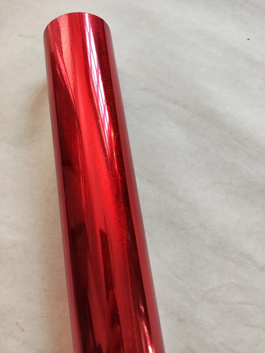 Holographic foil quicksand pattern red color C01 hot press on paper or plastic stamping foil transfer film 16cm x 120m