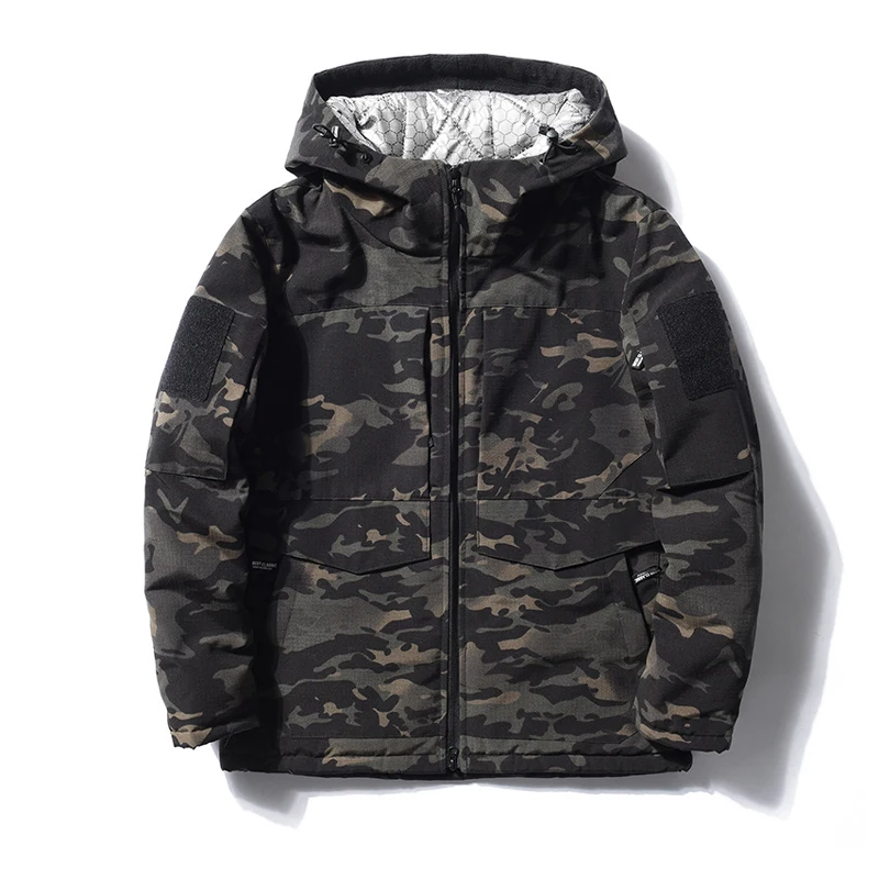 Winter Men's Thermal Padded Jackets Fashion Men Tactical Wateproof Hooded Parkas Men Military Thick Windbreaker Jackets Clothing