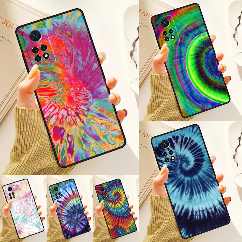 Psychedelic Tie Dye Swirl Art Case For Samsung Galaxy S24 Plus S23 S20 S21FE Lite S22 Ultra Note 20 S8 S9 S10 Phone Coque