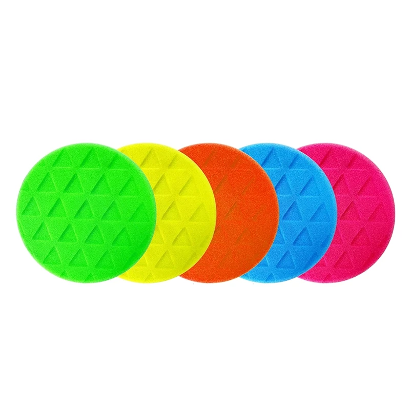 

Buffing Pads Kit, 5 Piece 6 Inch Pads Set, Triangular Design Car Pads For Car Cushion Polisher, Polishing And Waxing