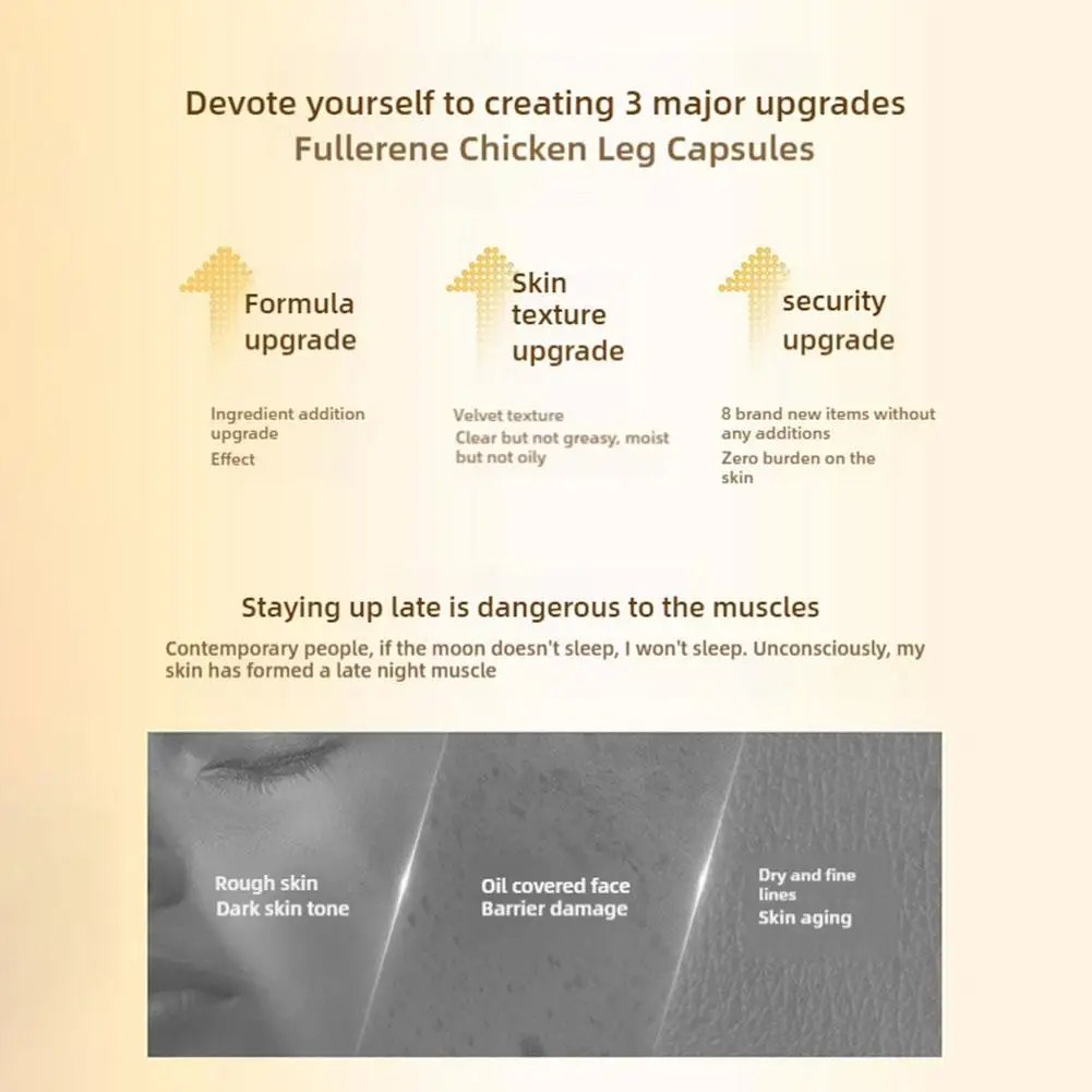 Fullerene Placenta Serum 30 แคปซูลWhitening Spot Remover Anti-Wrinkle Firmingผิวกระจ่างใสสูงHydrating Skin Care Face