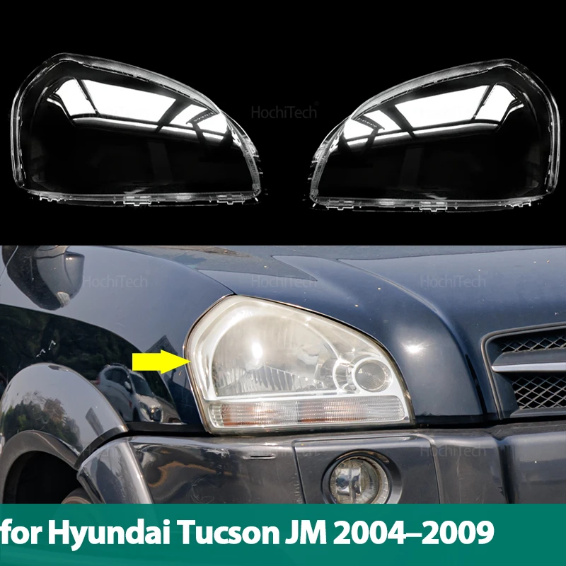 

For Hyundai Tucson JM 2004 2005 2006 2007 2008 2009 Auto Accessory Replace Transparent PC Lights Shell Headlight Lens Cover