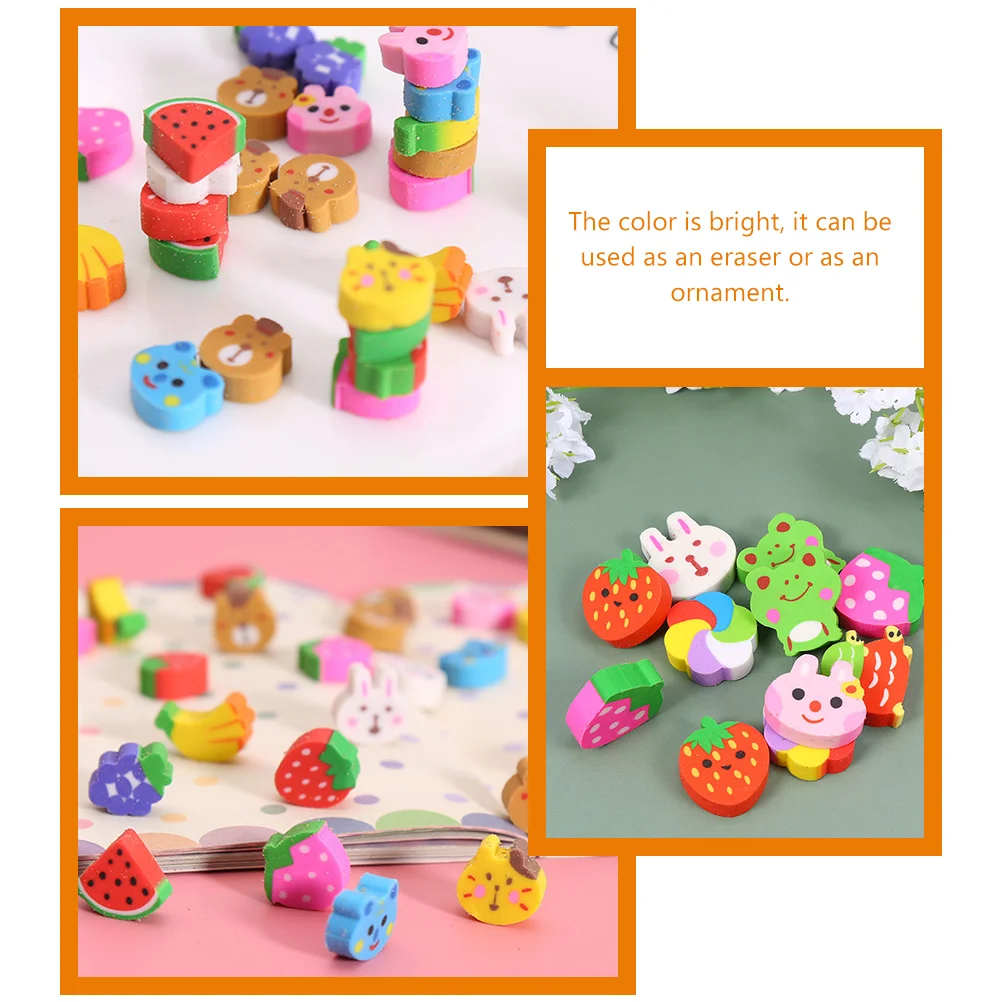 Cartoon Dices Erasers Colorful Multi-function Mini Small Gift for Kids Bulk Child