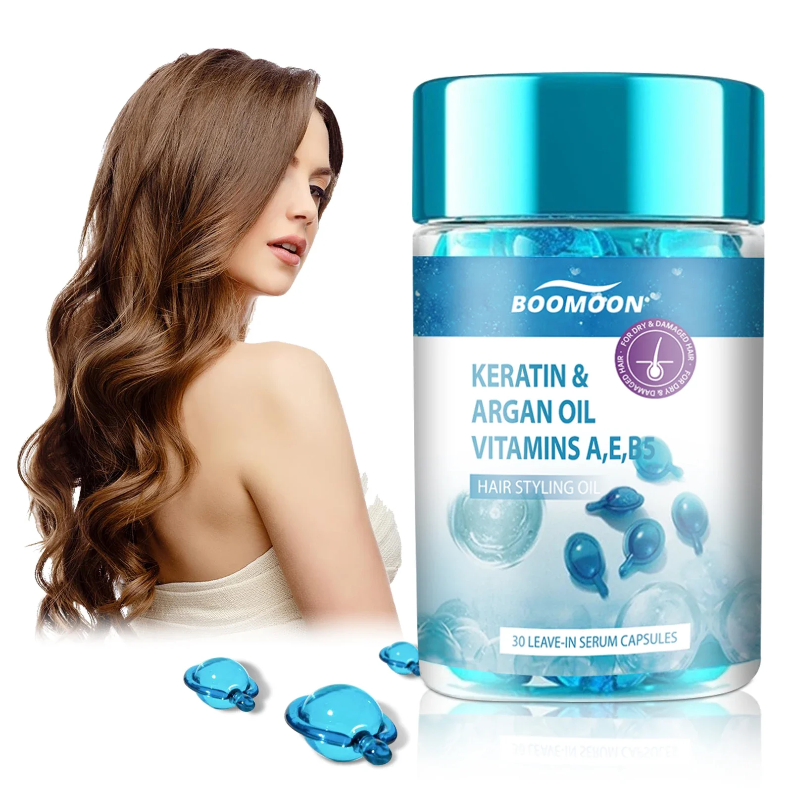 Pílulas essência cuidados com o cabelo cápsulas secura do cabelo pontas divididas tratamento reparação óleo hidratante suavização danificada nutrição cabelo