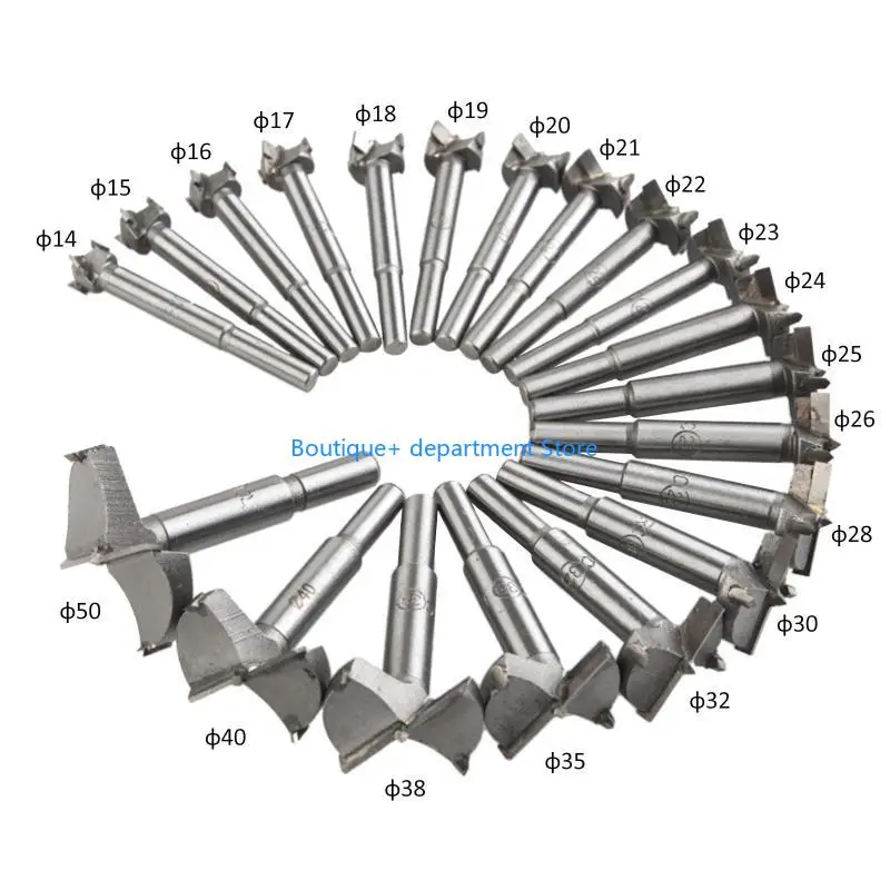 

E1PD 20pcs/set 14-50mm Forstner Drill Bits Woodworking Centering Hole Cutter