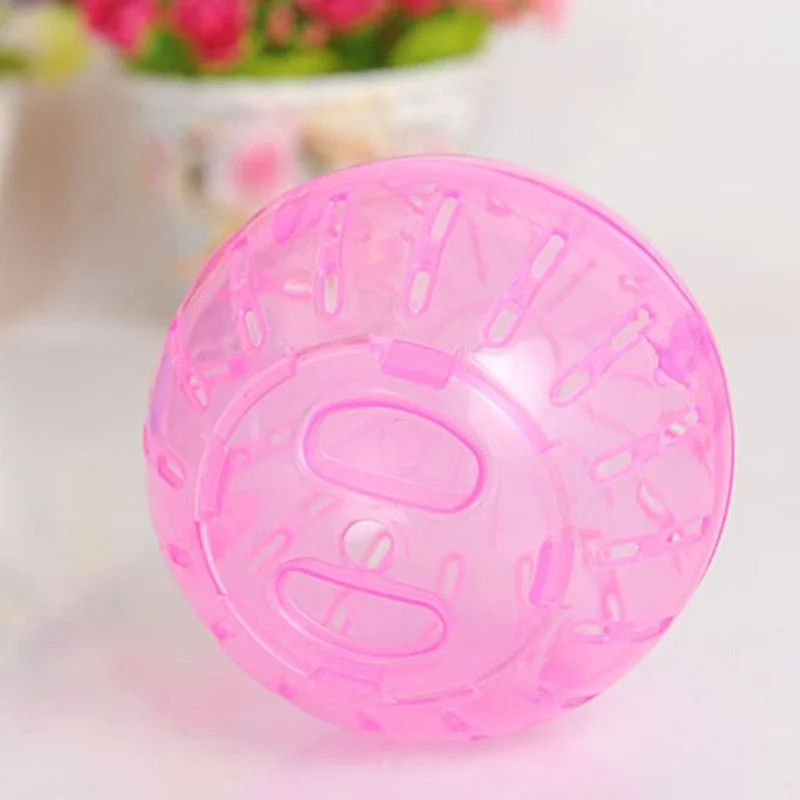 Pelota de plástico para Hacer deporte al aire libre, juguete de 10CM para hacer ejercicio, rata, roedores, mascotas pequeñas, trotar, hámster, Gerbil